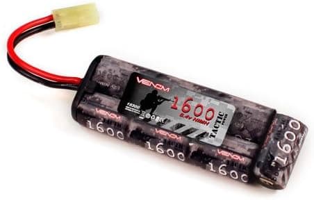 Venom 8.4v 1600mAh 7 Cell Stick Flat NiMH Battery Pack for Airsoft with Mini Tamiya