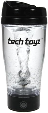 Tech Toyz Auto-Mixing Travel Mug Vortex Swirl Clear Cup