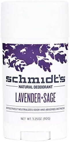 Schmidt's Deodorant, Lavender + Sage, (92 G), 3.25 Ounce, Pack of 2