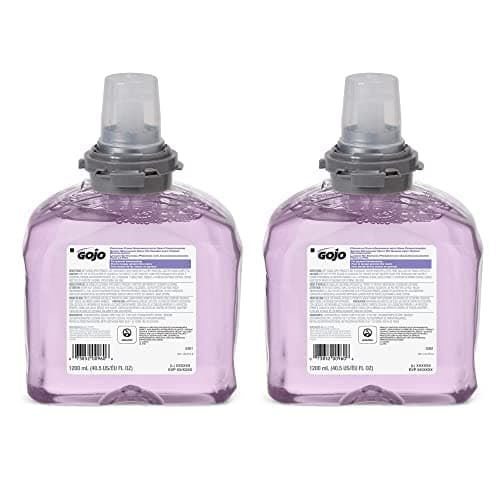 GOJO Premium Foam Handwash with Skin Conditioners, Cranberry Scent, EcoLogo Certified, 1200 mL Foam Hand Soap Refill for GOJO TFX Touch-Free Dispenser (Pack of 2) – 5361-02