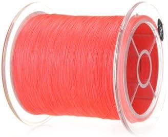Docooler Braided Fishing Line 300M 20LB 0.18mm Professional Fishing Line Strong Braided 4 Strands Stronger Multifilament Braid Wire for Saltwater (red)