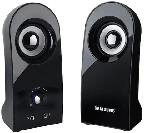 Samsung Computer 2ch Stereo Speaker SMS-M70U USB Power 3.5mm 2W Headphone jack Microphone jack