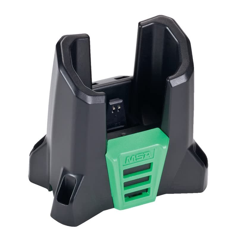 MSA 10095774 Vehicle Cradle Charger Assembly for ALTAIR 4X Multi-Gas Detectors, Color: Black and Green, Keep Detector Charged and Ready Within Your Vehicle