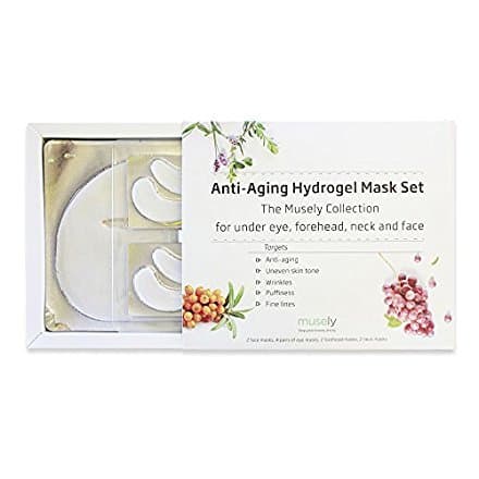 Anti-Aging Hydrogel Mask Set - The Musely Collection for under eye, forehead, neck and face