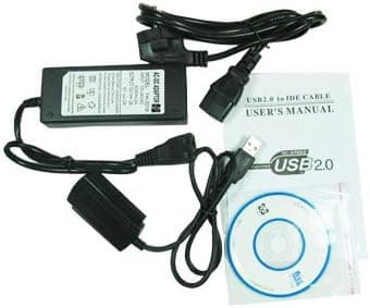 NEW USB 2.0 to IDE Hard Disk DVD CD Combo Drive Converter Adapter with AC Power Supply