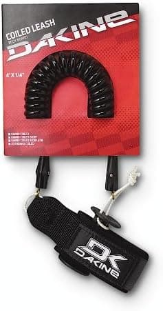 Dakine Standard Coiled Bodyboard Leash (4-Feet x 1/4-Inch, Black)
