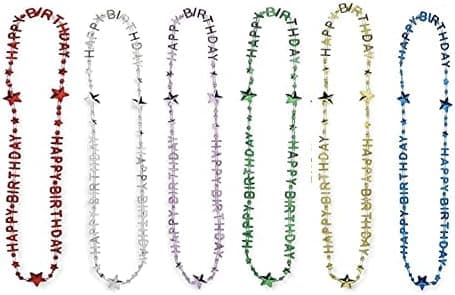 Guidea 24 Piece Colorful Happy Birthday Bead Necklaces Party Favors