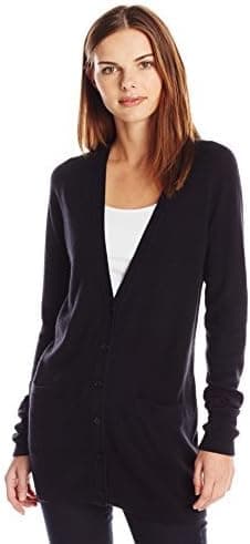 Amazon Brand - Lark & Ro Women's 100% Cashmere Soft Boyfriend Cardigan