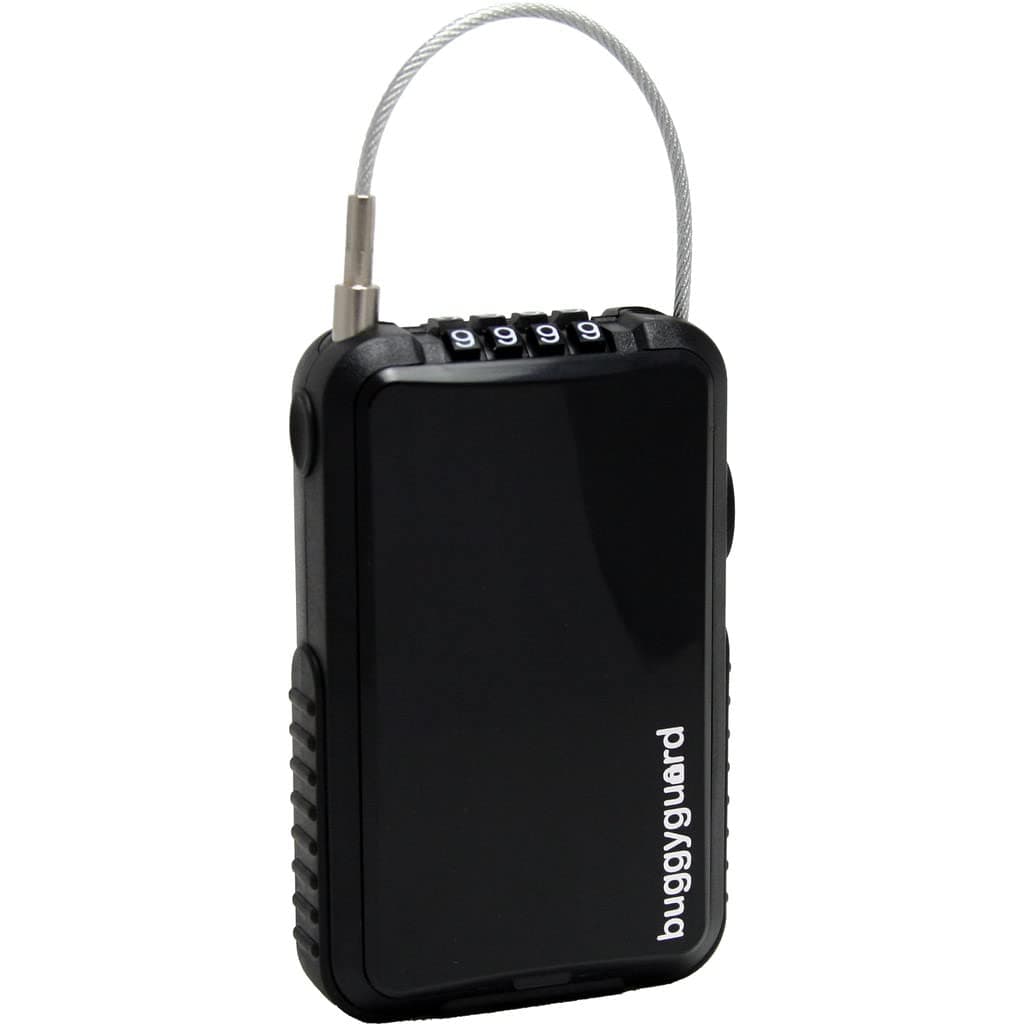 Top Anti-Theft Retractable-Combination Chain Cable Locks Lock to Padlock Key Accessories Like A Kids Stroller, Buggy, Bike/Bicycle (Black)
