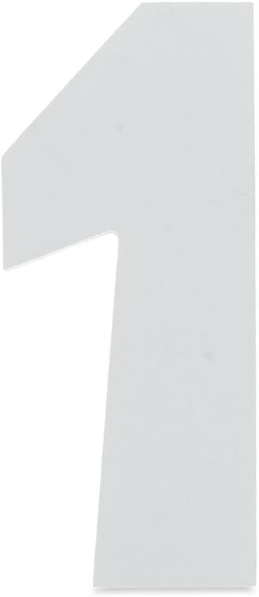 BestPysanky Courier Font White Color Wooden Number 1 (6 Inches)