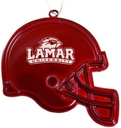 LXG, Inc. Lamar University - Chirstmas Holiday Football Helmet Ornament - Red