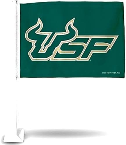 USF South Florida Bulls Car Flag Two Sided Double Stitched