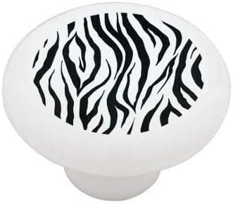 Gotham Decor Zebra Stripes Ceramic Drawer Knob