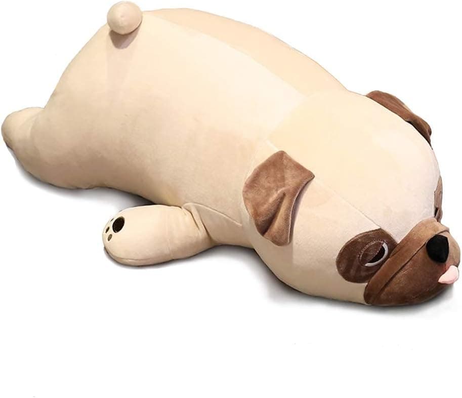 Spring Country Bulldog Plush Toy, 20" Stuffed Animal Throw Plushie Pillow Doll, Soft Fluffy Puppy Dog Hugging Cushion - Present for Every Age & Occasion