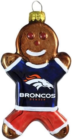 Topperscot NFL Blown Glass Gingerbread Man Ornament