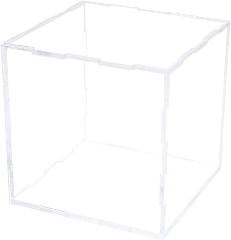 Atropos Clear Acrylic Display Case,Simple Self-Assembly Clear Acrylic Display Box,Dustproof Protection Showcase for Action Figures Toys Soccer Collectibles, Toys(3.93*3.93*3.93 In)