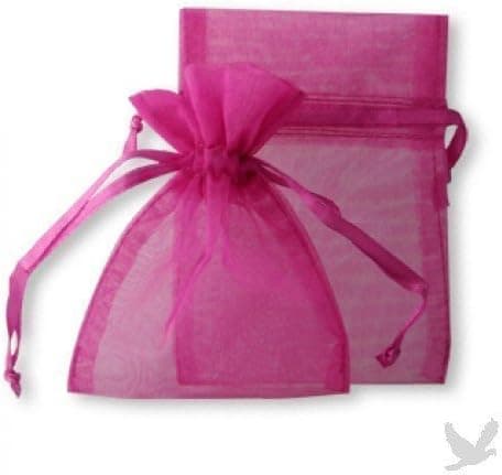 30 Fuschia Wedding Organza Favor Gift Bags 4x6 inch