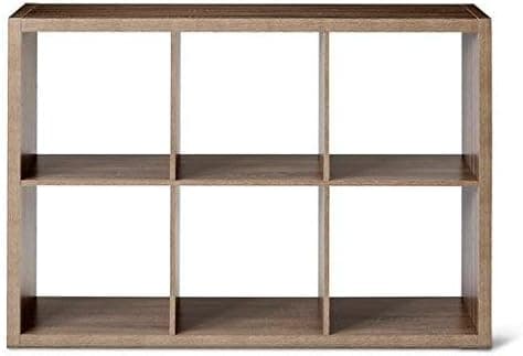 Closet Organization System 6 Cube Organizer Shelf 13" by Threshold (GREY)