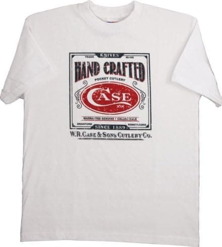 Case XX Knives 50185 X-Large White with Red Case XX Logo Hand Crafted Pocket Cutlery Since 1889 Trademark T-Shirt