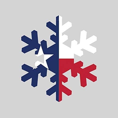 Texas Snowflake Sticker Vinyl Decal Sticker TX Snow Flake Snowboard Skiing skii Made in USA