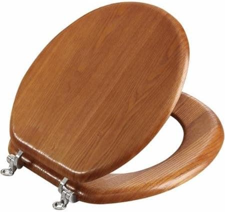 Mainstays Medium Oak Round Front Toilet Seat