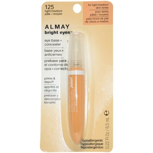 Almay Bright Eyes Eye Base + Concealer, Light/Medium, 0.22 -Ounce Tubes (Pack of 2)