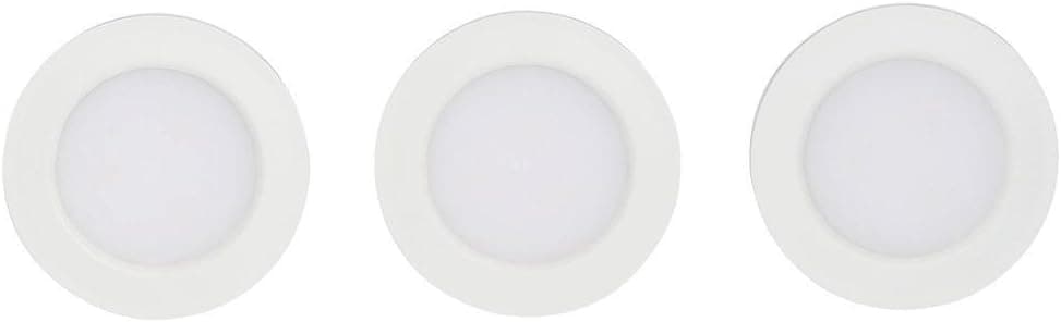 Commercial Electric 3-Light LED White Puck Light Kit