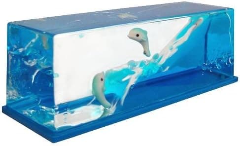 TOYSnPLAY Liquid Wave Paperweight Dolphins