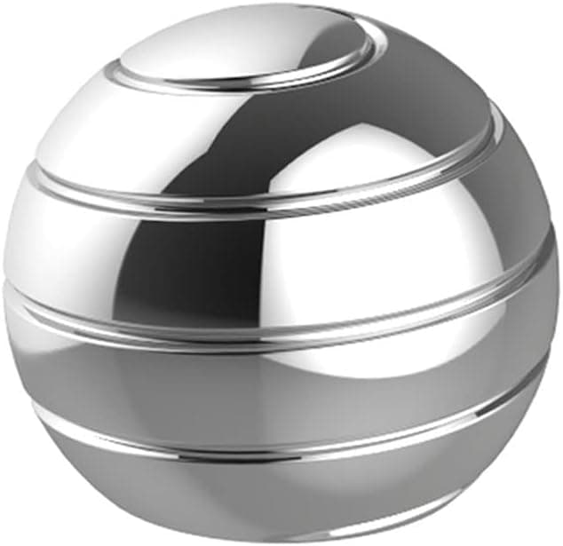 YOUMIYA Kinetic Optical Illusion Balls, Fidget Toys for Stress Relief (Sliver)