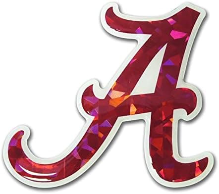 Elektroplate Alabama Crimson Tide Red Reflective 3D Decal Domed Auto Sticker Emblem
