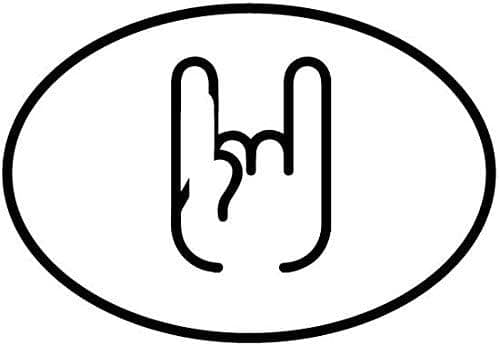 DG Graphics Magnet Rock n roll Euro Oval Magnet Car Auto Fridge Locker Metal 5"