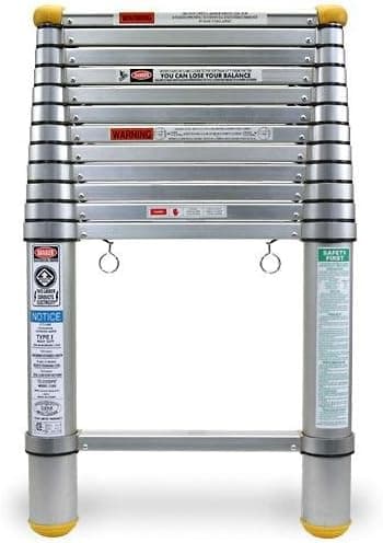 Telesteps 1800 250-Pound Duty Rating Aluminum Telescoping Extension Ladder, 14-1/2-Foot