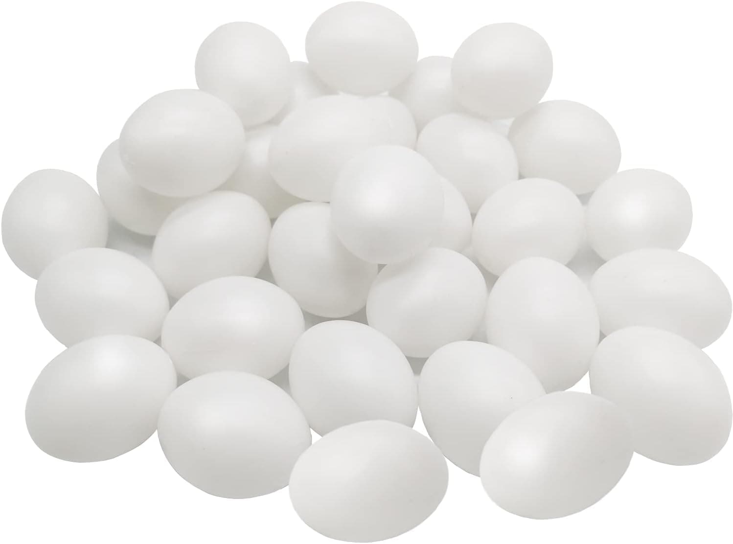 30 Pcs White Plastic Eggs,Artificial Paintable Eggs,Fake Easter Eggs for DIY,Crafts,Painting,Party,Decor