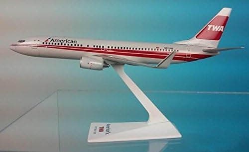 Genesis Worlwide AA/TWA B737-800 Airplane Miniature Model Plastic Snap Fit 1:200 Part# ABO-73780H-035