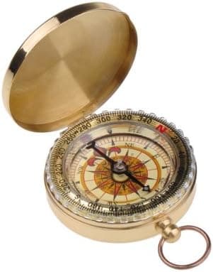 Neewer Outdoor Camping Hiking Portable Brass Pocket Golden Compass