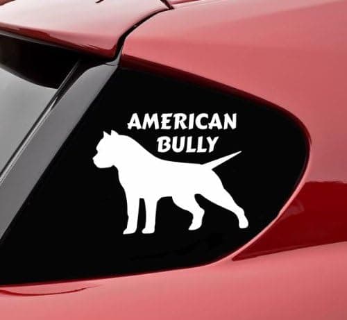 American Bully Pitbull Dog Silhouette Vinyl Decal Sticker pit bull k9 rescue love