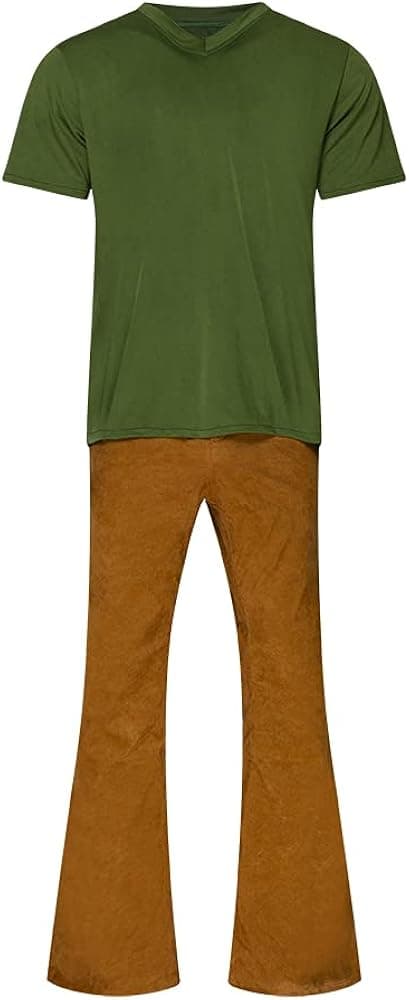 LILLIWEEN Classic Movie Characters Costume short-Sleeved and Pants Halloween Costume for Adults