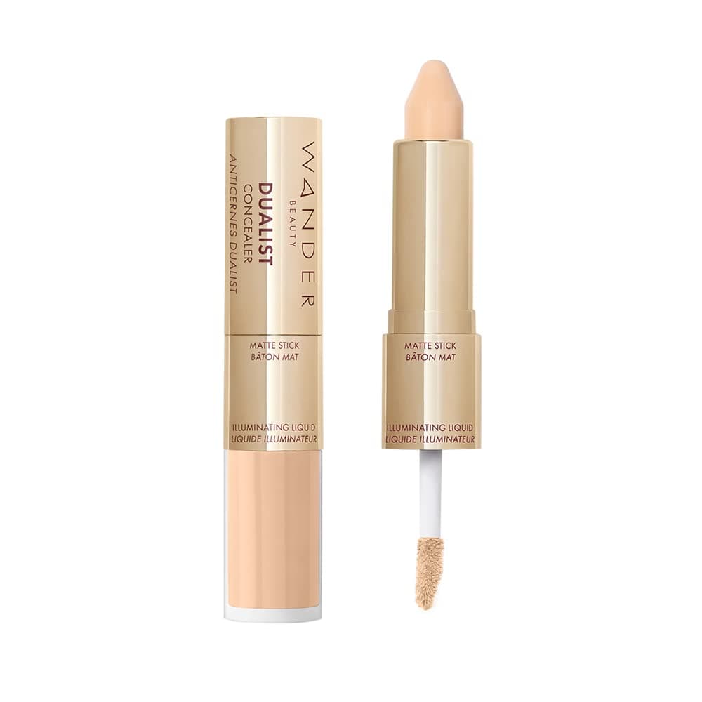 Wander Beauty Dualist Matte & Illuminating Concealer Makeup - Ivory Fair - Dual Ended Concealer Stick & Liquid Concealer. Full Coverage Under Eye Concealer & a Lightweight Illuminating Liquid Concealer