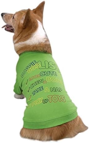 Zack & Zoey Polyester/Cotton Doggie Doo List Dog Tee, X-Small, Green