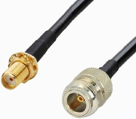 MPD Digital RF coaxial Cable SMA Female to N Female RG58 3ft | Jumper Made in The USA of MIL-C-17 RG-58 (TM)