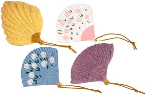 DOLLHOUSE MINIATURE 1:12 SCALE 4PC ASSORTED FANS SET #T8505