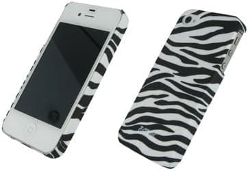 Empire Zebra Stripes Stealth Rubberized Design Hard Case for Apple iPhone 4/4S - Black/White