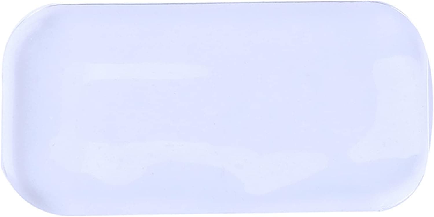 ZHAOQI Rectangle Eyelash Extension Pad, Silicone False Lash Eyelash Stand Tray Holder Forehead Sticker for Eyelash Extension Supplies, Transparent, 9*5.5cm