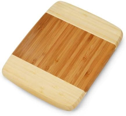 Farberware 8-1/2-by-6-1/2-Inch Two-Tone Bamboo Cutting Board