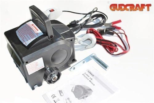 ALEKO WINCH2000LB Electric Marine Boat Trailer Hook Winch, 12 Volt 2000 Pound