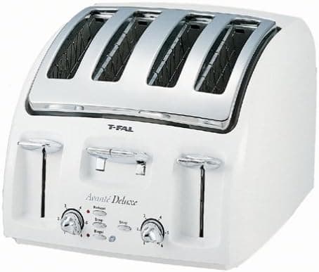 T-fal 5327100A Avante Deluxe Chrome Accents 4-Slice Toaster