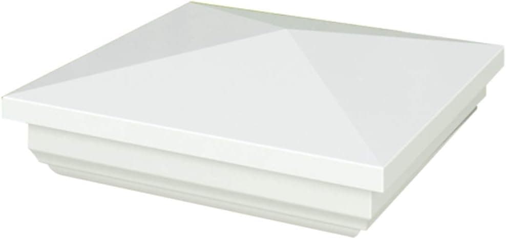 Outdoor Essentials White Vinyl New England Fence Post Cap, 4 in. x 4 in.…