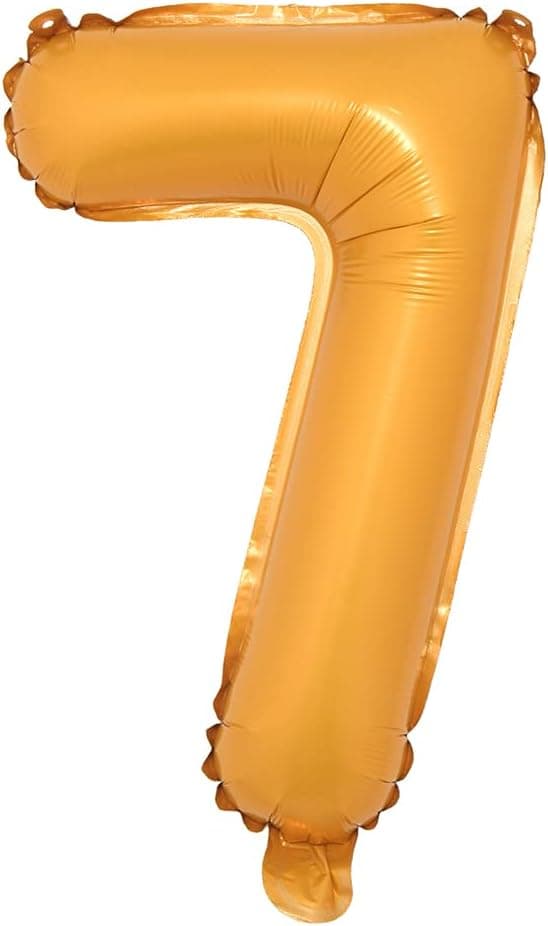 16" inch Single Orange Alphabet Letter Number Balloons Aluminum Hanging Foil Film Balloon Wedding Birthday Party Decoration Banner Air Mylar Balloons (16 Inch Orange 7)