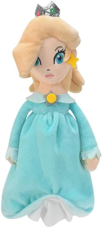 Nuciferi Cartoon Princess Collection Plush Toys, Princess Rosalina Daisy Peach Stuffed Dolls Cute Dragon Figures for Children Xmas Gift 10 Inch (Rosalina)