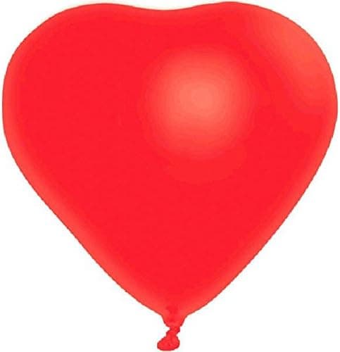 Amscan Party Decoration Valentine Heart Shaped Latex Balloons, 6 Ct. | 12", Red